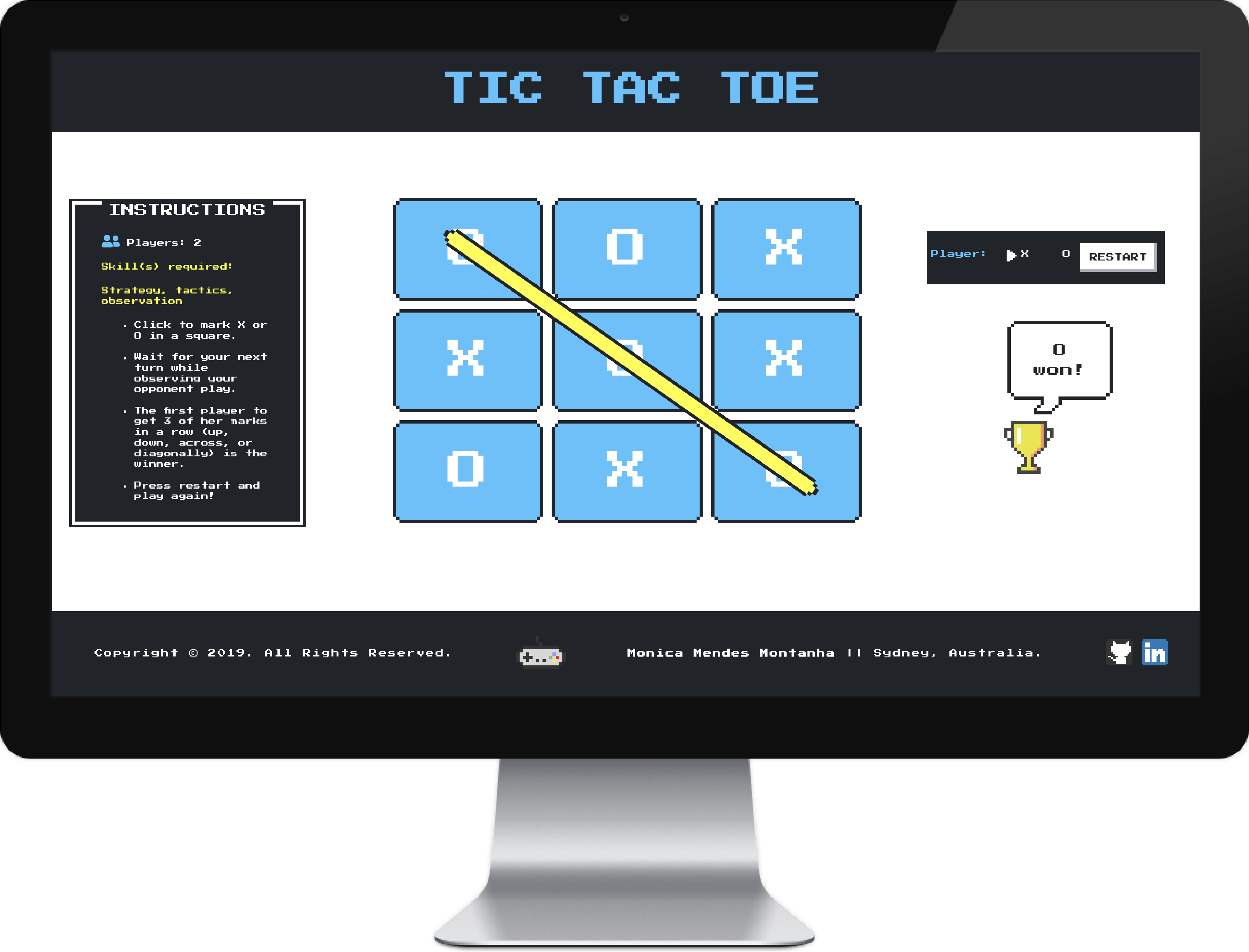Tic Tac Toe Monitor